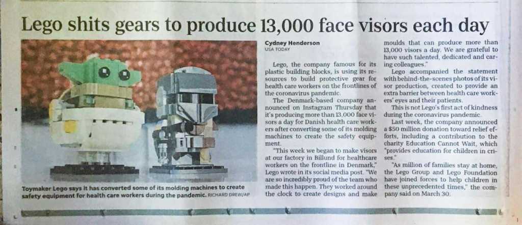 An example of a newspaper headline that could have used some proofreading techniques.